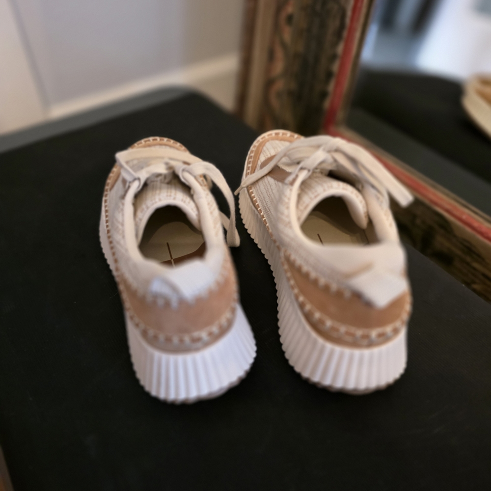 Dolce Vita Beige and White Sneakers - Picture 2 of 4